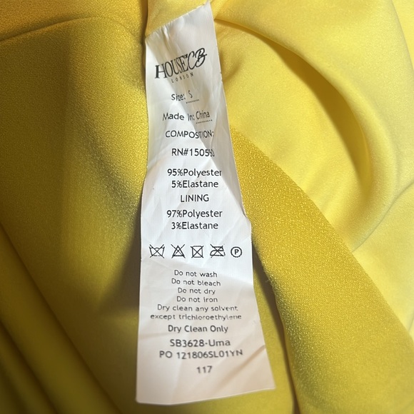 House of CB London Uma Yellow Dress S - Picture 11 of 11